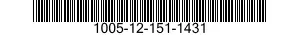 1005-12-151-1431 BARREL,MACHINE GUN 1005121511431 121511431