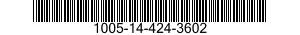 1005-14-424-3602 BARREL,MACHINE GUN 1005144243602 144243602