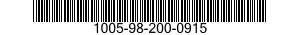 1005-98-200-0915 BARREL,MACHINE GUN 1005982000915 982000915