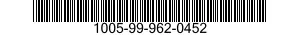 1005-99-962-0452 PLUG,REMOVING,BORE 1005999620452 999620452