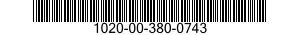 1020-00-380-0743  1020003800743 003800743