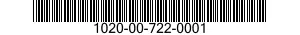 1020-00-722-0001  1020007220001 007220001