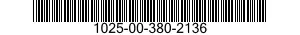 1025-00-380-2136  1025003802136 003802136