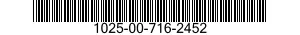1025-00-716-2452  1025007162452 007162452