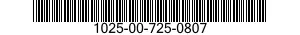 1025-00-725-0807  1025007250807 007250807