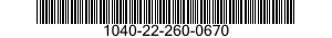 1040-22-260-0670  1040222600670 222600670