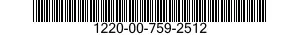 1220-00-759-2512 CABLE ASSEMBLY 1220007592512 007592512