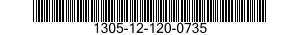 1305-12-120-0735 CARTRIDGE,9 MILLIMETER 1305121200735 121200735