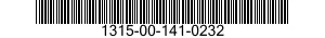 1315-00-141-0232 CARTRIDGE,106 MILLIMETER 1315001410232 001410232