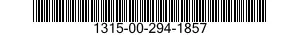 1315-00-294-1857 CARTRIDGE,3 INCH 50 CALIBER 1315002941857 002941857