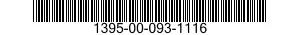 1395-00-093-1116 PLUG,NOSE,FUZE 1395000931116 000931116