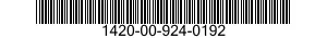 1420-00-924-0192  1420009240192 009240192