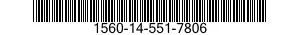 1560-14-551-7806 PLATE,STRUCTURAL,AIRCRAFT 1560145517806 145517806
