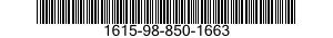 1615-98-850-1663 SPINDLE,HUB 1615988501663 988501663
