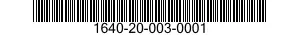 1640-20-003-0001 WIRE ROPE ASSEMBLY,SINGLE LEG,AVIATION 1640200030001 200030001