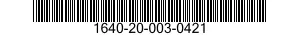 1640-20-003-0421 WIRE ROPE ASSEMBLY,SINGLE LEG,AVIATION 1640200030421 200030421