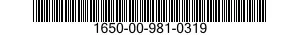 1650-00-981-0319  1650009810319 009810319