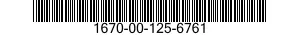 1670-00-125-6761  1670001256761 001256761