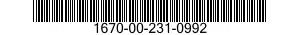 1670-00-231-0992  1670002310992 002310992