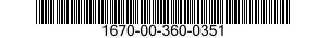 1670-00-360-0351  1670003600351 003600351