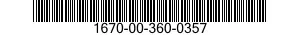 1670-00-360-0357  1670003600357 003600357