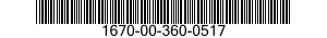 1670-00-360-0517  1670003600517 003600517