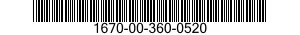 1670-00-360-0520  1670003600520 003600520