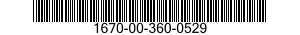 1670-00-360-0529  1670003600529 003600529