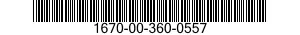 1670-00-360-0557  1670003600557 003600557