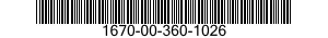 1670-00-360-1026  1670003601026 003601026