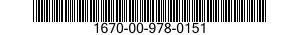1670-00-978-0151  1670009780151 009780151