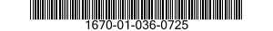 1670-01-036-0725  1670010360725 010360725