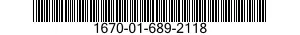 1670-01-689-2118 RAIL COMPONENT,CARGO,AIRCRAFT 1670016892118 016892118