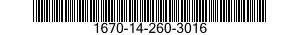 1670-14-260-3016  1670142603016 142603016