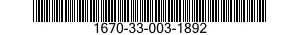 1670-33-003-1892 PARACHUTE,RESERVE,PERSONNEL,TROOP CHEST 1670330031892 330031892
