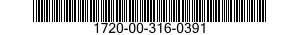 1720-00-316-0391 BODY 1720003160391 003160391