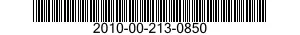 2010-00-213-0850 BEARING,STAVE SHAPED 2010002130850 002130850