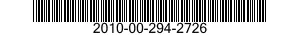 2010-00-294-2726  2010002942726 002942726