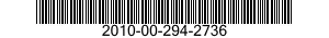 2010-00-294-2736  2010002942736 002942736