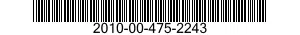 2010-00-475-2243  2010004752243 004752243
