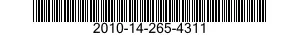 2010-14-265-4311  2010142654311 142654311