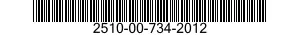2510-00-734-2012  2510007342012 007342012