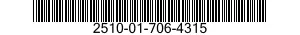 2510-01-706-4315 BRACKET,VEHICULAR COMPONENTS 2510017064315 017064315