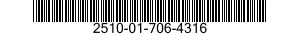 2510-01-706-4316 BRACKET,VEHICULAR COMPONENTS 2510017064316 017064316