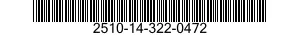 2510-14-322-0472 TORSION BAR,SUSPENSION 2510143220472 143220472