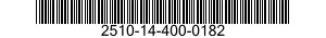 2510-14-400-0182 FRAME SECTION,STRUCTURAL,VEHICULAR 2510144000182 144000182
