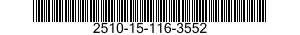 2510-15-116-3552 TORSION BAR,SUSPENSION 2510151163552 151163552