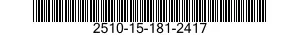 2510-15-181-2417 LOCK SET,VEHICULAR DOOR 2510151812417 151812417