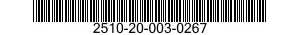 2510-20-003-0267 FRAME SECTION,STRUCTURAL,VEHICULAR 2510200030267 200030267