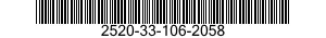 2520-33-106-2058 DRIVE SHAFT ASSEMBLY,CONSTANT VELOCITY,VEHICULAR 2520331062058 331062058